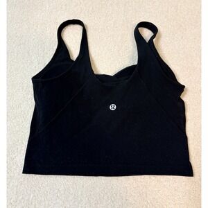 Lululemon  Energy Bra Longline Womens Size 4 Black Medium Support Athletic